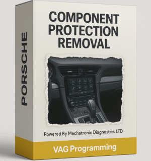 VAG Programming component protection removal Porsche