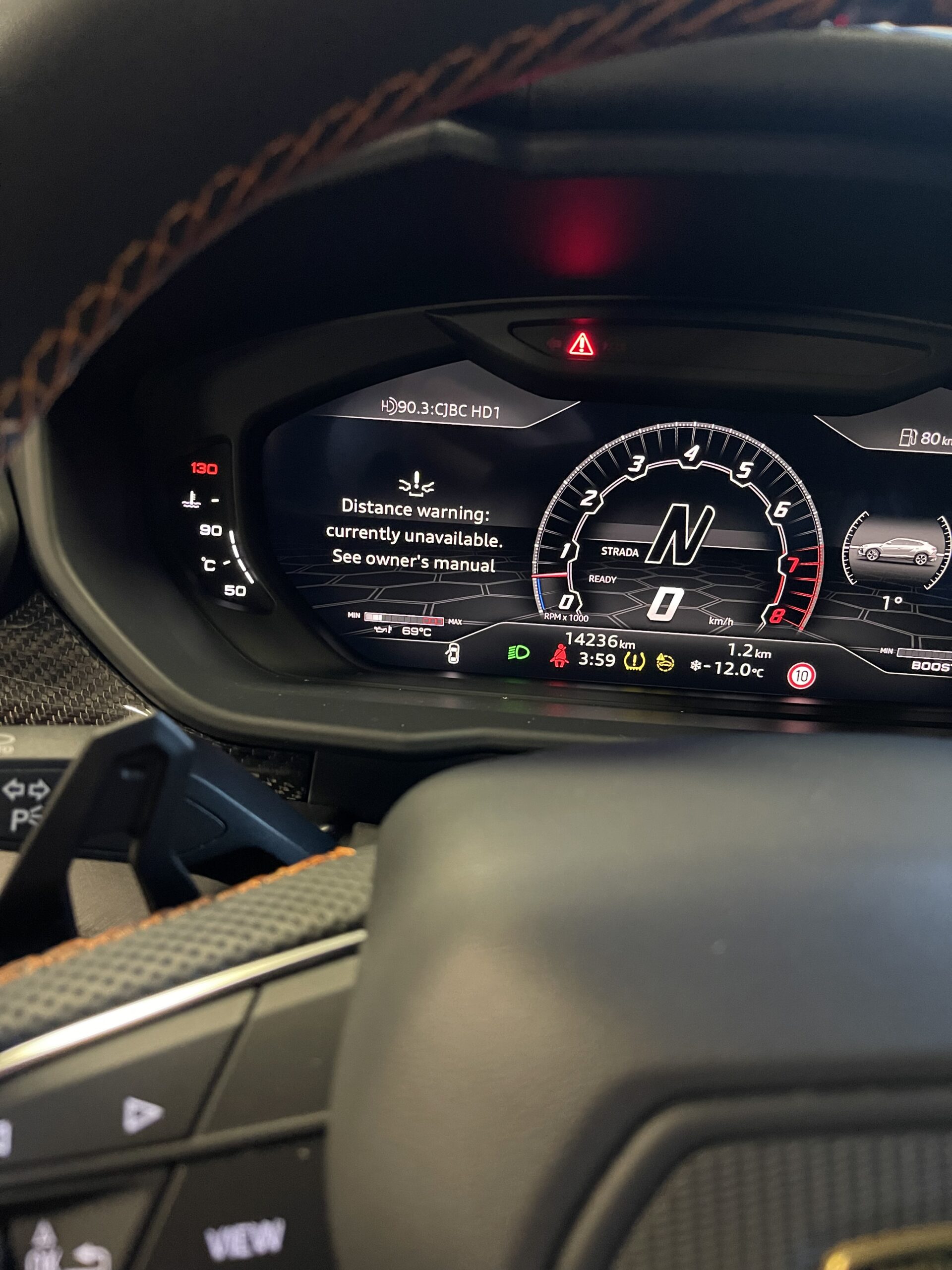 Lamborghini Precognition currently restricted. See owner’s manual